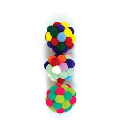 Happy Pet Tabby Patch Pom Pom Bal Assorti