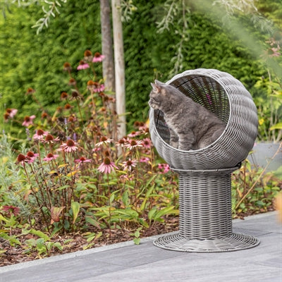 Trixie Kattenmand Amalia Rond Polyrattan Grijs